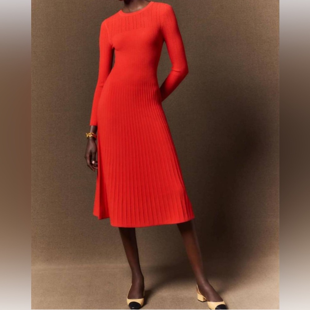 VERONICA BEARD nami knit dress in poppy Sz S